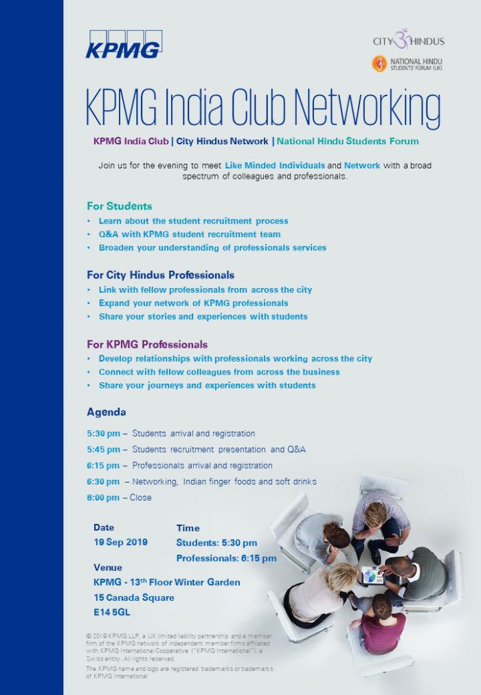 KPMG India Club Networking City Hindus